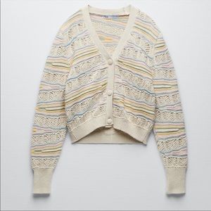 zara multicolored cardigan